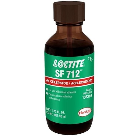 Henkel General Purpose Instant Adhesive Activator, Speeds Cure of Instant Adhesives, Bottle, Liquid SF 712 1.75OZ IDH 135316